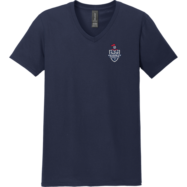 JFK Knights Football Softstyle V-Neck T-Shirt